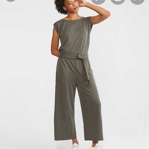 Lou and Grey Sandwashed Jumpsuit Italian Olive M